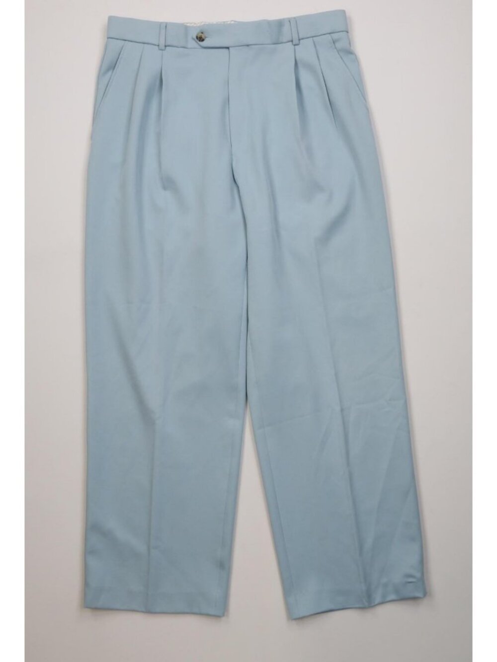 Vintage Maus & Hoffman Mens 33x29 Microfiber Knit Wide Leg Chino Pants Blue